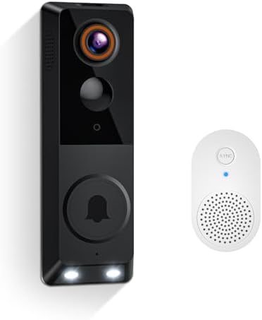 1080p Smart Wireless Doorbell Camera, Ai Human Detection,Real-Time Alerts, Night Vision in Full Color, 2-Way Audio, Battery Powered, Cloud Storage Service (Sold Separately), 2.4Ghz WiFi Only