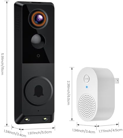 1080p Smart Wireless Doorbell Camera, Ai Human Detection,Real-Time Alerts, Night Vision in Full Color, 2-Way Audio, Battery Powered, Cloud Storage Service (Sold Separately), 2.4Ghz WiFi Only - Image 2