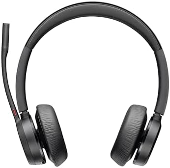 Poly - Voyager 4320 UC Wireless Headset + Charge Stand (Plantronics) - Headphones with Boom Mic - Connect to PC/Mac via USB-A Bluetooth Adapter, Cell Phone via Bluetooth - Works with Teams, Zoom &More - Image 2