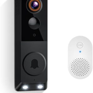 1080p Smart Wireless Doorbell Camera, Ai Human Detection,Real-Time Alerts, Night Vision in Full Color, 2-Way Audio, Battery Powered, Cloud Storage Service (Sold Separately), 2.4Ghz WiFi Only